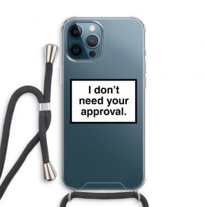 Don't need approval: iPhone 12 Pro Transparant Hoesje met koord