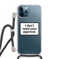 Don't need approval: iPhone 12 Pro Transparant Hoesje met koord