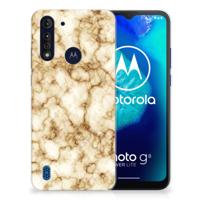 Motorola Moto G8 Power Lite | TPU | Siliconen hoesje | Marmer Goud