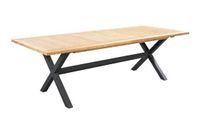 Wakai dining table 236x100cm. alu dark grey/teak - Yoi - thumbnail