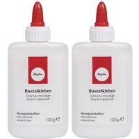 Rayher Hobby knutsel lijm - 2x - flacon van 500 gram - wit - met doseerdop - geschikt voor alles