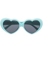 Moschino Eyewear lunettes de soleil à monture cœur - Bleu - thumbnail