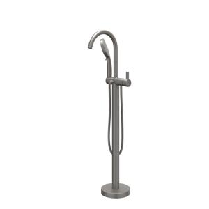 Badmengkraan IVY Pact Vrijstaand Met Draaibare Uitloop Slang 150 cm En 3-Standen Handdouche Geborsteld Metal Black PVD