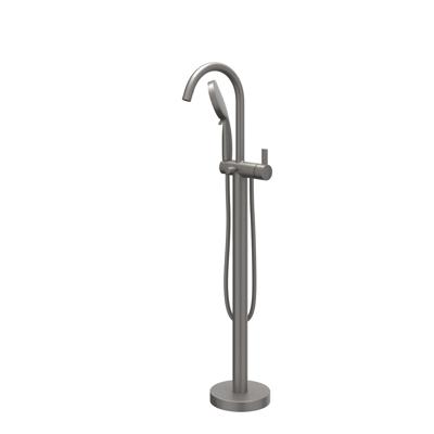 Badmengkraan IVY Pact Vrijstaand Met Draaibare Uitloop Slang 150 cm En 3-Standen Handdouche Geborsteld Metal Black PVD