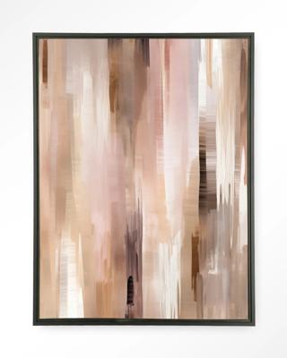 Urban Cotton Wandkleed 'Vernazza' 80 x 110cm in Floating Frame - black
