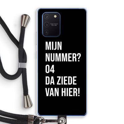 Da ziede van hier - Zwart: Samsung Galaxy Note 10 Lite Transparant Hoesje met koord