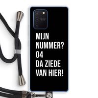 Da ziede van hier - Zwart: Samsung Galaxy Note 10 Lite Transparant Hoesje met koord