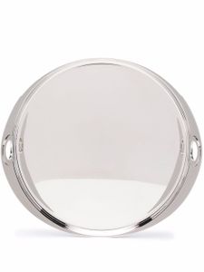 Christofle plateau rond Oh de Christofle en acier inoxydable 40 cm - Argent