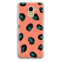 Pink Cheetah: Samsung Galaxy J6 (2018) Transparant Hoesje - thumbnail