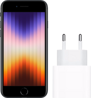 Apple iPhone SE 3 64GB Zwart + Apple Usb C Oplader 20W