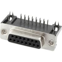 Connfly DS1037-01-15FNBKT7 D-sub female connector Aantal polen: 15 Soldeerpennen 1 stuk(s) Tray