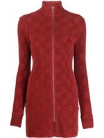 AMBUSH robe courte zippée à motif monogrammé - Marron