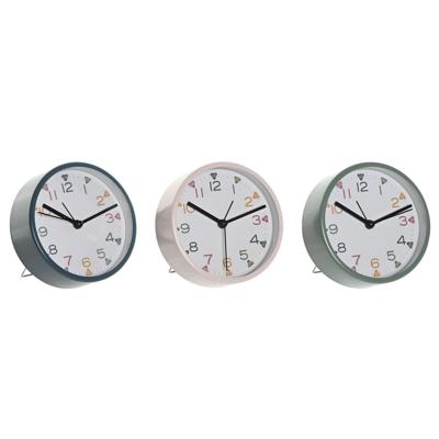 Tafelklok Home ESPRIT Blauw Roze Turkoois (3 Stuks)