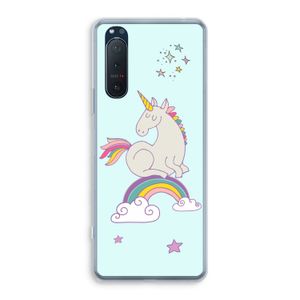 Regenboog eenhoorn: Sony Xperia 5 II Transparant Hoesje