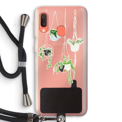 Hang In There: Samsung Galaxy A20e Transparant Hoesje met koord