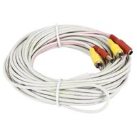 CCTV veiligheids camera Power Video male naar Female kabel lengte: 15m (wit)