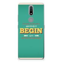 Nokia 2.4 | Siliconen hoesje | met naam Quote Begin