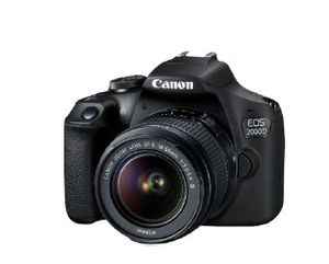 Canon EOS-2000D Digitale spiegelreflexcamera Incl. EF-S 18-55 mm IS II lens 24.1 Mpix Zwart Optische zoeker, Met ingebouwde flitser, WiFi, Full-HD