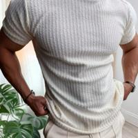 Bon&Bon Homme Casual Heren T-shirt - Zwart - Ronde Hals - Korte Mouwen Wit / XL