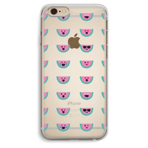 Smiley watermeloenprint: iPhone 6 Plus / 6S Plus Transparant Hoesje