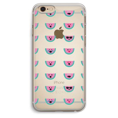 Smiley watermeloenprint: iPhone 6 Plus / 6S Plus Transparant Hoesje