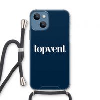 Topvent Navy: iPhone 13 mini Transparant Hoesje met koord