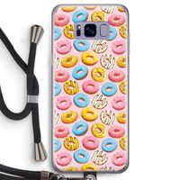 Pink donuts: Samsung Galaxy S8 Transparant Hoesje met koord