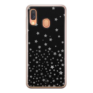 Samsung Galaxy A40 siliconen hoesje - Falling stars