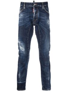 DSQUARED2 jean skinny à effet usé - Bleu