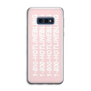 Hotline bling pink: Samsung Galaxy S10e Transparant Hoesje