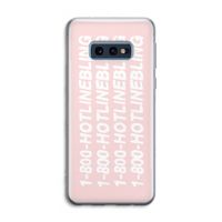 Hotline bling pink: Samsung Galaxy S10e Transparant Hoesje
