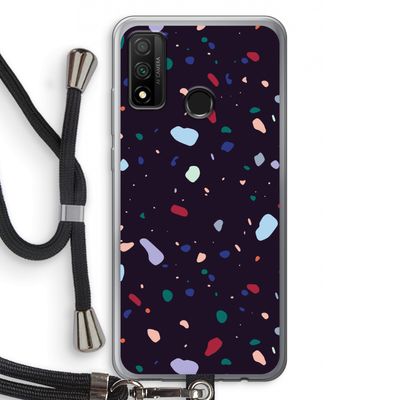 Dark Rounded Terrazzo: Huawei P Smart (2020) Transparant Hoesje met koord