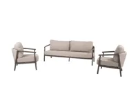 Barolo 3 seater SET terre: bench+ 2x living chair