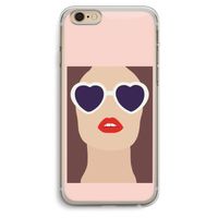 Red lips: iPhone 6 Plus / 6S Plus Transparant Hoesje