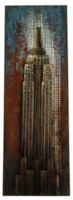 Hi-point Empire State Retraw schilderij 120 cm nikkel bruin