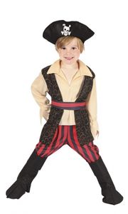 Boland Piraat Rocco Kostuum Junior 3   4 jaar Zwart/Rood maat 104/110