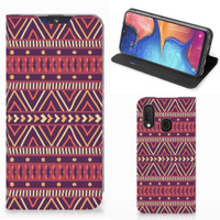 Samsung Galaxy A20e Hoesje met Magneet Aztec Paars