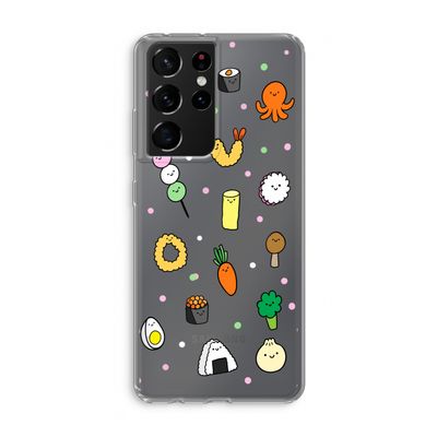Happy bento friends: Samsung Galaxy S21 Ultra Transparant Hoesje
