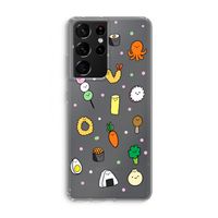 Happy bento friends: Samsung Galaxy S21 Ultra Transparant Hoesje