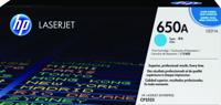 HP 650A originele cyaan LaserJet tonercartridge