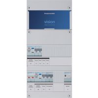 Groepenkast Hager VKG21E-FT 3-groepenverdeler met hoofdschakelaar 2x ALS 30mA +F+T 1-fase