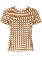 Tory Burch t-shirt en coton à motif monogrammé - Orange