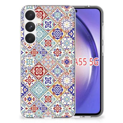 Samsung Galaxy A55 | TPU | Siliconen hoesje | Tiles Color