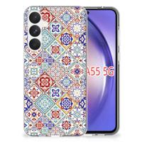 Samsung Galaxy A55 | TPU | Siliconen hoesje | Tiles Color