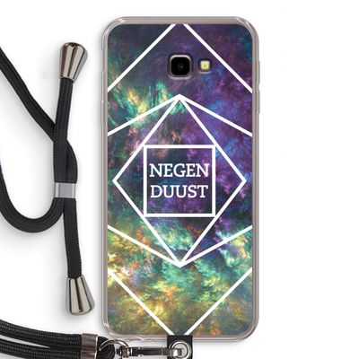 Negenduust ruimte: Samsung Galaxy J4 Plus Transparant Hoesje met koord