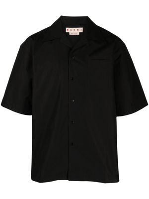 Marni chemise en coton à slogan imprimé - Noir
