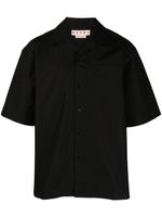 Marni chemise en coton à slogan imprimé - Noir