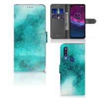 Hoesje Motorola One Action Painting Blue