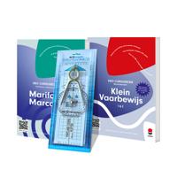 Cursusboek Klein Vaarbewijs 1 en 2 met Cursusboek Marifonie & Marcom-B en Koersplotter met Kaartpasser Cursusboek Klein Vaarbewijs 1 en 2 met Cursusboek Marifonie & Marcom-B en Koersplotter met Kaartpasser