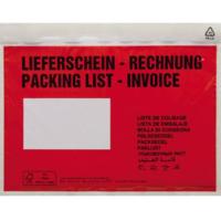 Soennecken Documententas 161276200 DIN C6 Rood Lieferschein-Rechnung, mehrsprachig Zelfklevend 250 stuk(s)